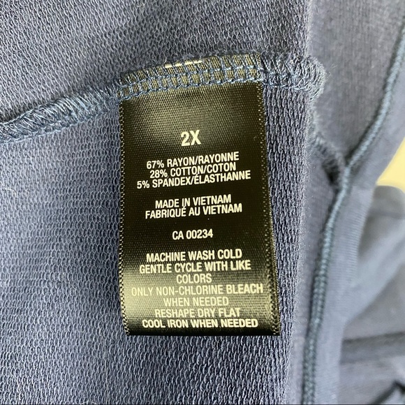 STYLE & CO Woman Solid Blue Hooded Cardigan Size 2X NWT - Picture 7 of 7